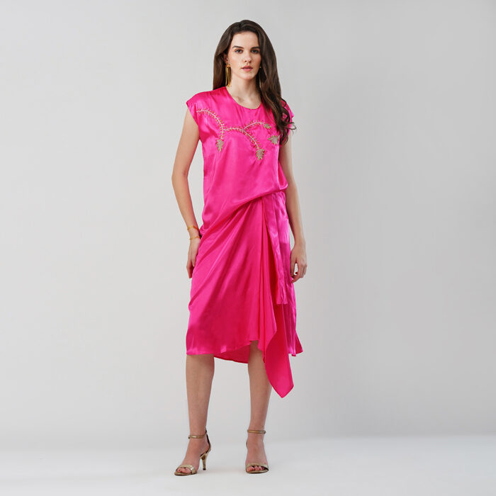 Drape Dress wth Bead work (3)