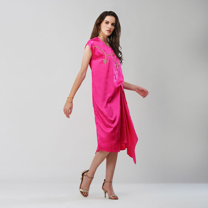 Drape Dress wth Bead work (4)
