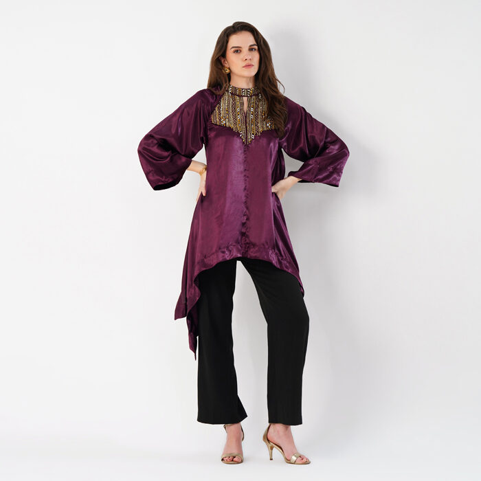 Purple Trapeze Tunic (1)