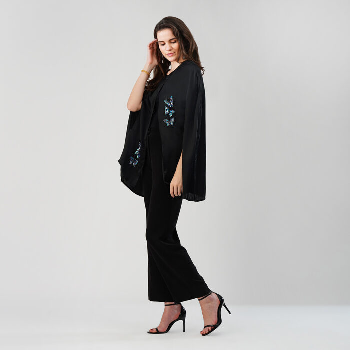 Cape with Butterfly Black (1)