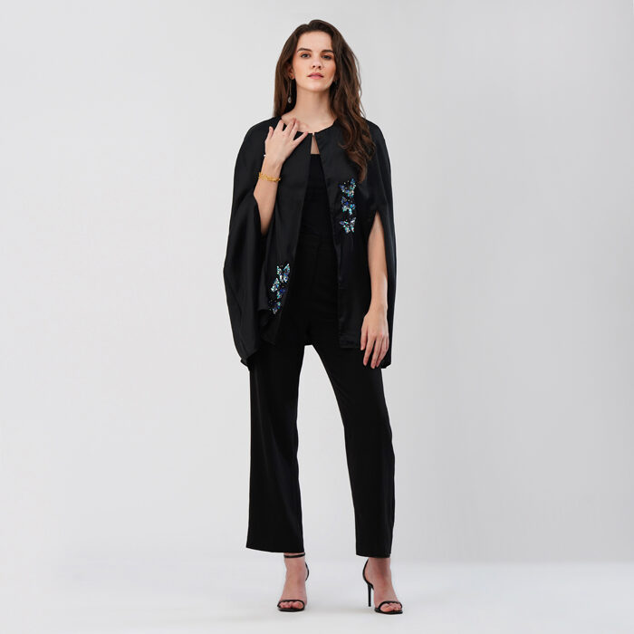 Cape with Butterfly Black (4)