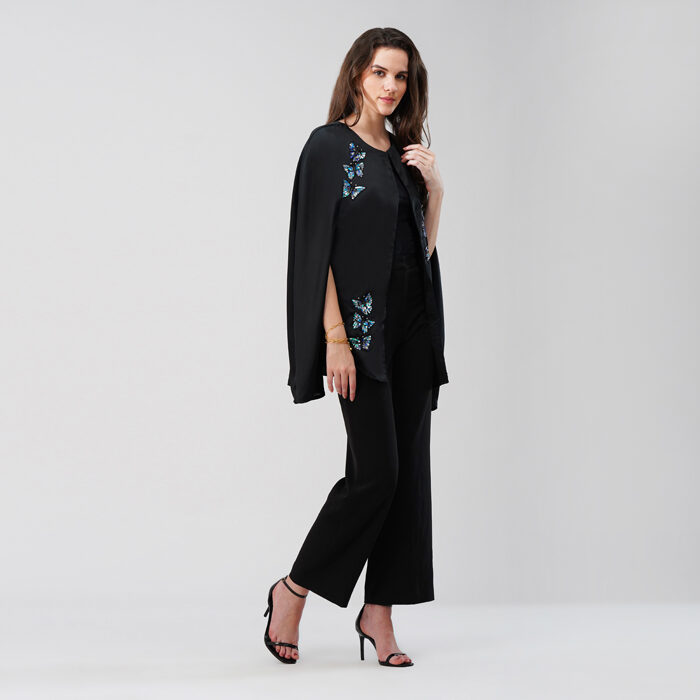 Cape with Butterfly Black (5)