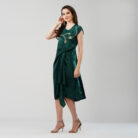 Drape Dress wth Bead work Pink Emerald Green (5)