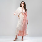 Printed Kaftan dress Pastel Peach (5)