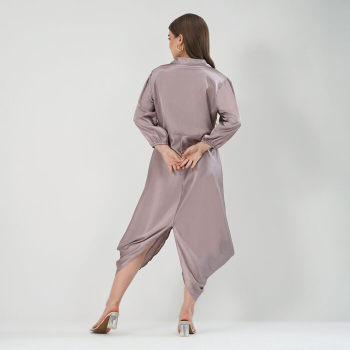 Asymmetrical midi dress Lavender (2)