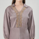 Asymmetrical midi dress Lavender (6)