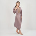 Asymmetrical midi dress Lavender (7)