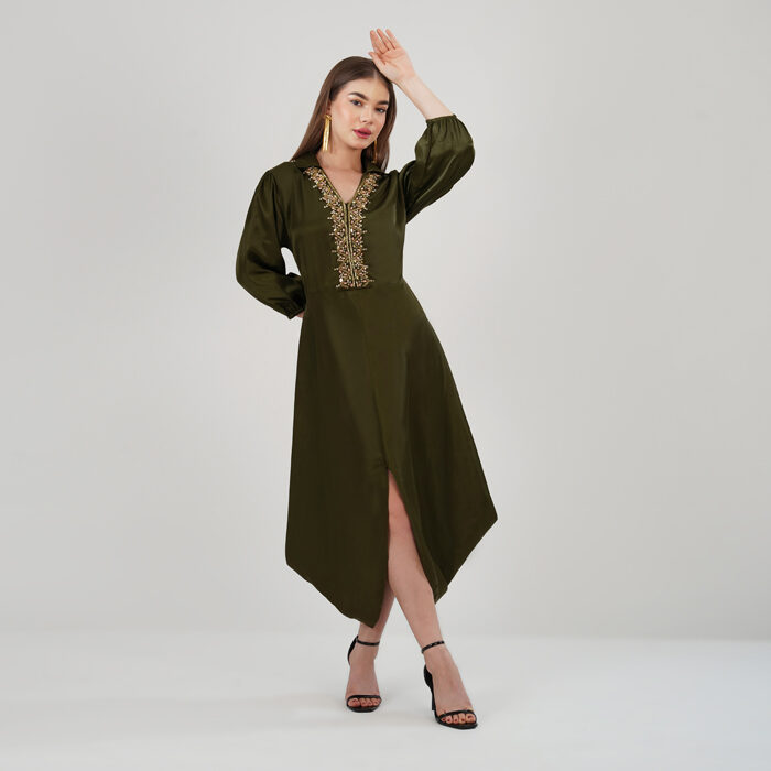 Asymmetrical midi dress Olice (3)