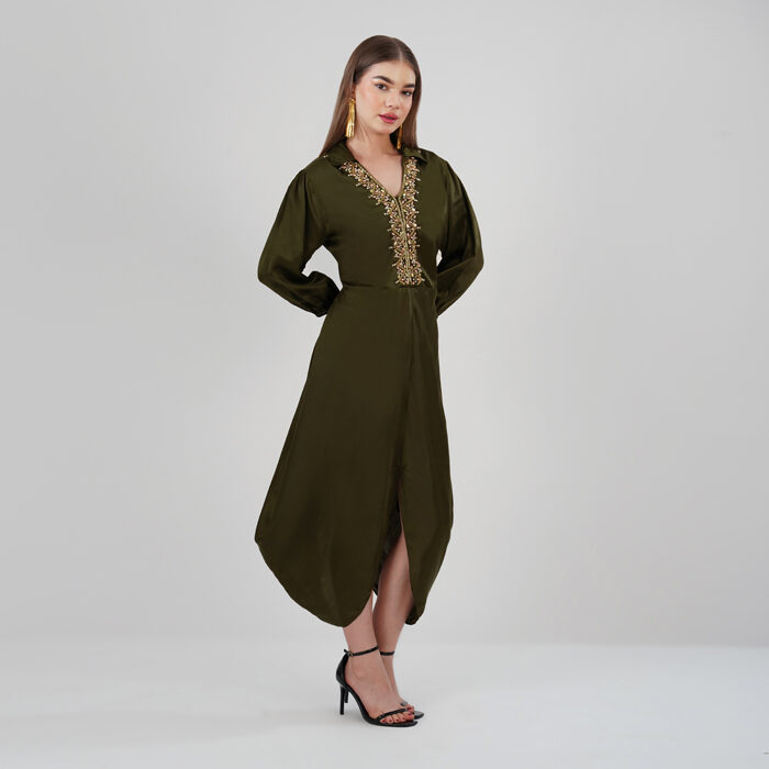 Asymmetrical midi dress Olice (5)