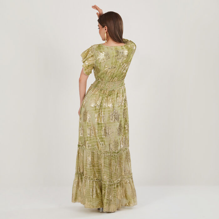 Mettalic Maxi Dress (1)