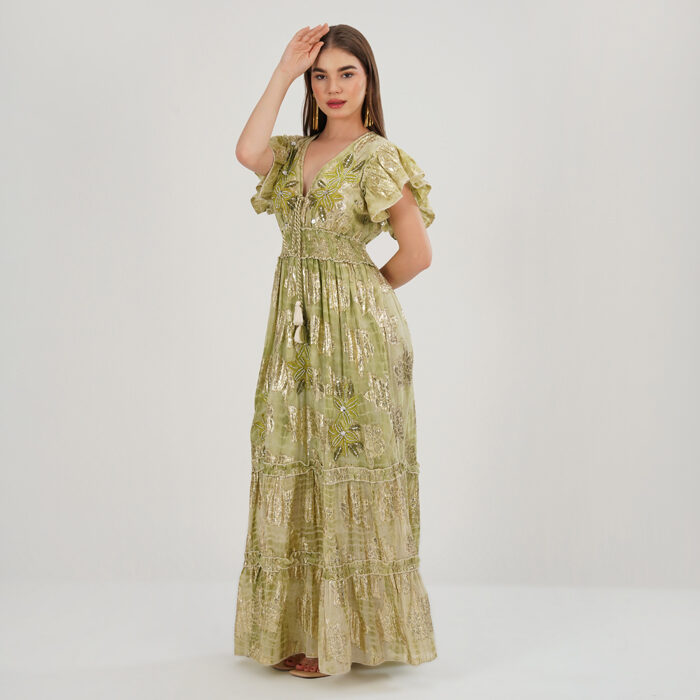 Mettalic Maxi Dress (3)