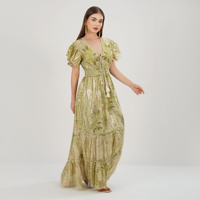 Mettalic Maxi Dress (4)