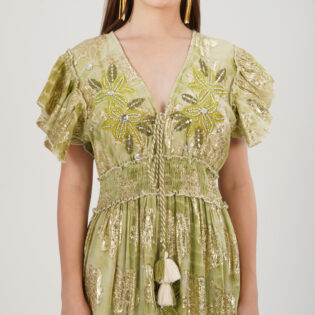 Mettalic Maxi Dress