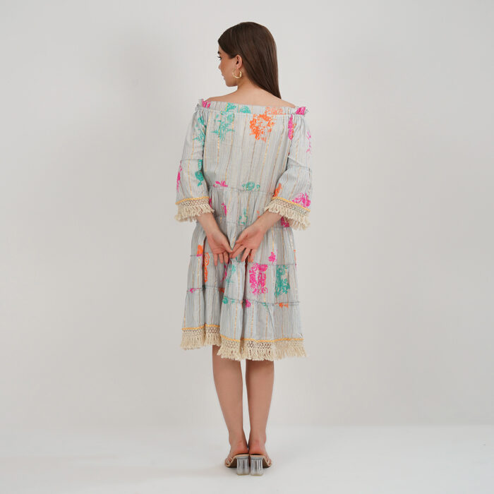 Off Shoulder Dress sky blue (2)